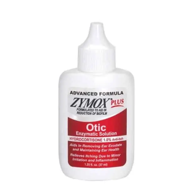 Zymox PLUS Otic Enzymatic Solution with 1% Hydrocortisone for dog's infected ears