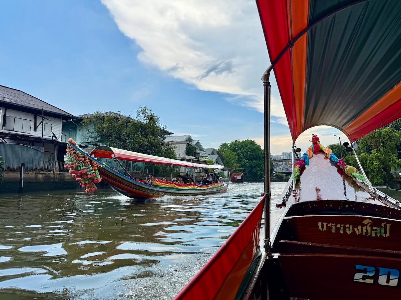 Thonburi canal long boat