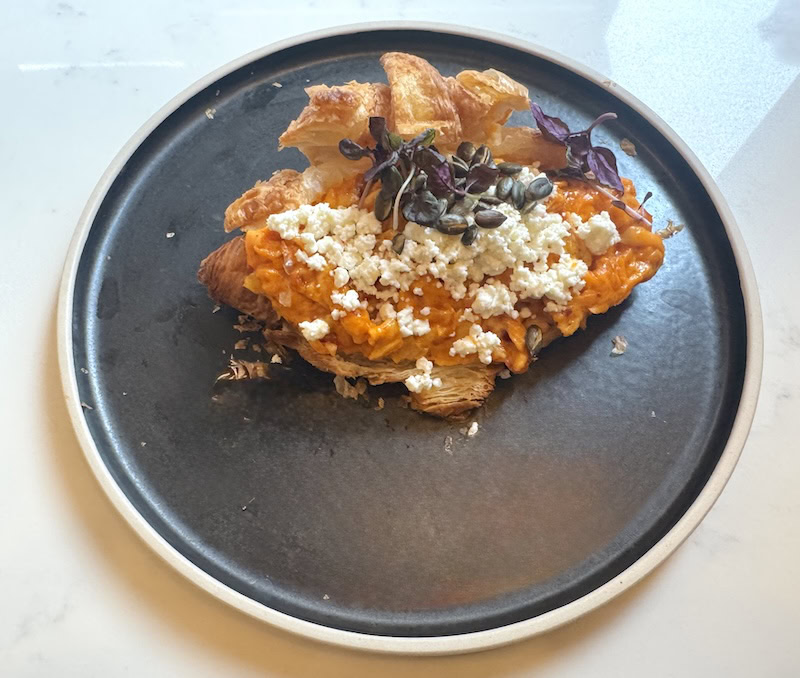 lali cafe mayfair scrambled eggs harissa croissant brunch