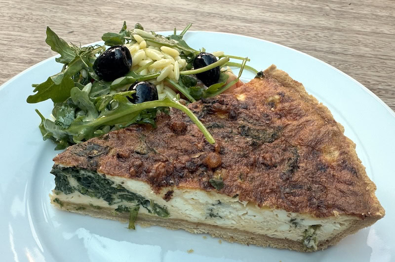 scenery coffee jerwood space quiche and salad