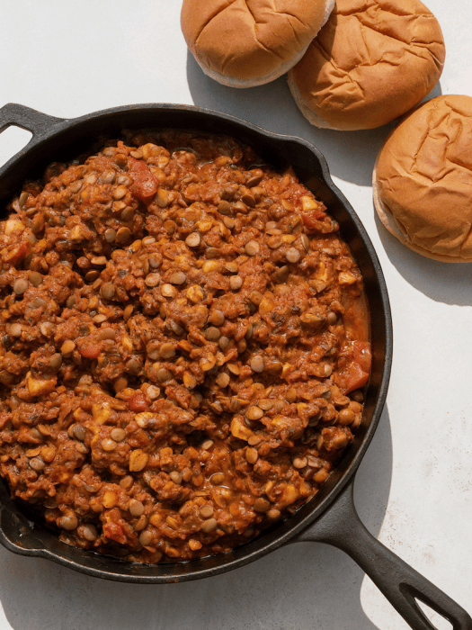 Healthy Vegan Lentil Sloppy Joes